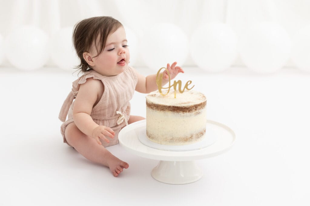 1st birthday cake smash photoshoot Melbourne Photography studio
